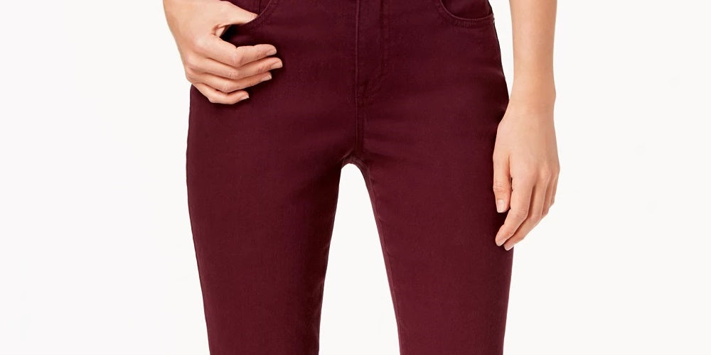 Style & Co Women's Tummy Control Slim Leg Jeans Red Size 22X5