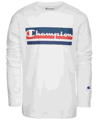Champion Little Boy's Logo Print T-Shirt White Size 4