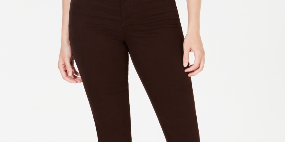 Style & Co Women's Tummy Control Slim Leg Jeans Brown Size 6