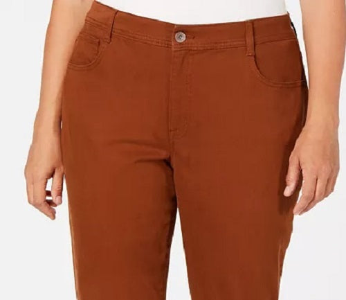 Style & Co Women's Plus Size High-Rise Slim-Leg Jeans Brnoverflw Size 22W