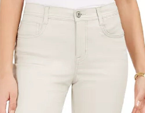 Style & Co Women'sTummy-Control Slim-Leg Jeans Beige Size 12