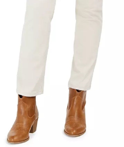 Style & Co Women'sTummy-Control Slim-Leg Jeans Beige Size 12