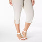 JM Women's Collection Plus Size Capri Pants Dark Beige Size 3X