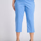 JM Collection Women's Embellished Pull-On Capri Pants Bright Blue Size Medium