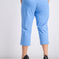 JM Collection Women's Embellished Pull-On Capri Pants Bright Blue Size Medium