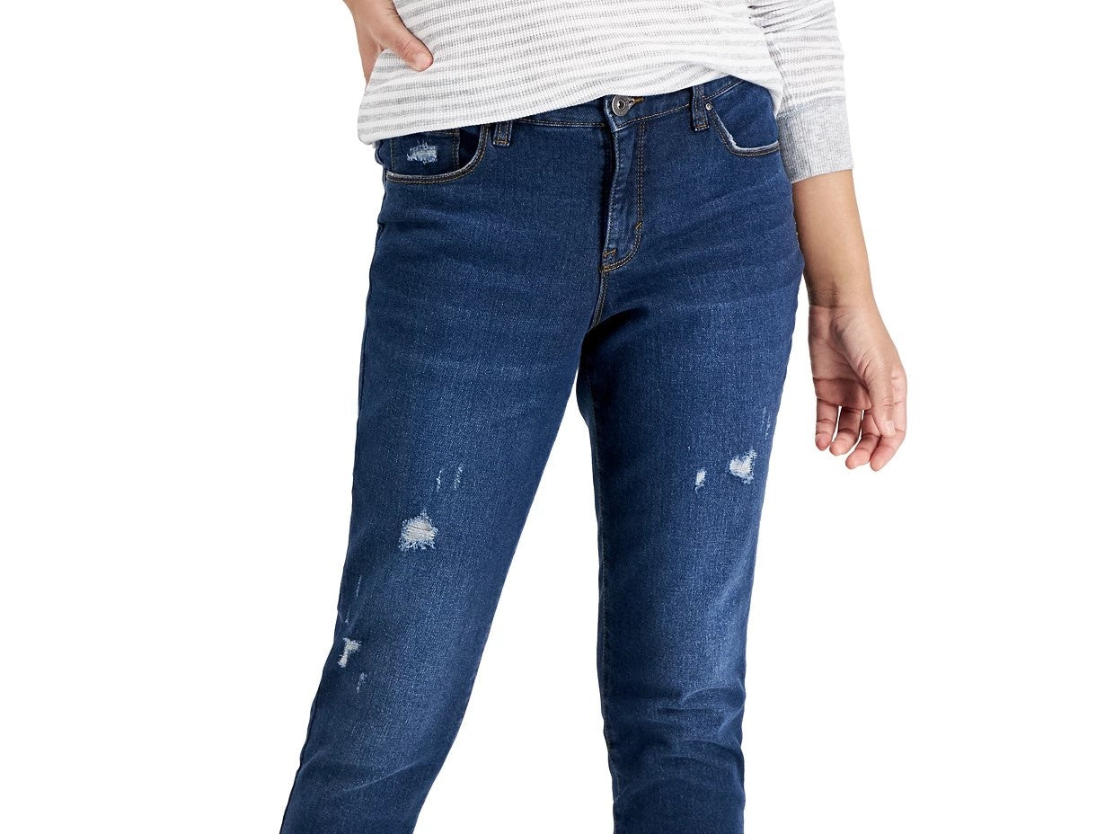 Style & Co Women's Curvy Fit Skinny Jeans Regular Short And Long Lengths Blue Size 8