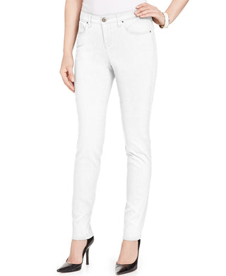 Style & Co Women's Curvy-Fit Skinny Jeans White Size 18