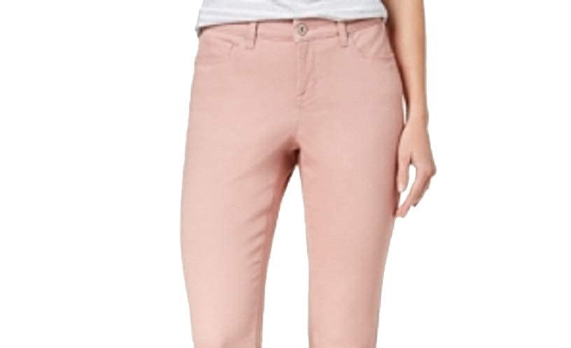 Style & Co Women's Curvy Fit Skinny Fashion Jeans Pink Size 18
