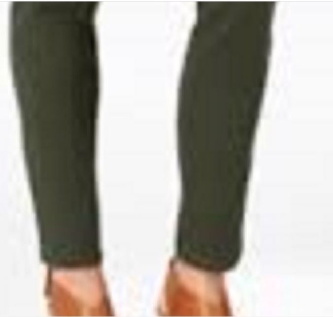 Style & Co Women's Curvy Fit Skinny Fashion Jeans Green Size 4