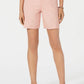 Style & Co Women's Comfort-Waist Cargo Shorts Pink Size 2