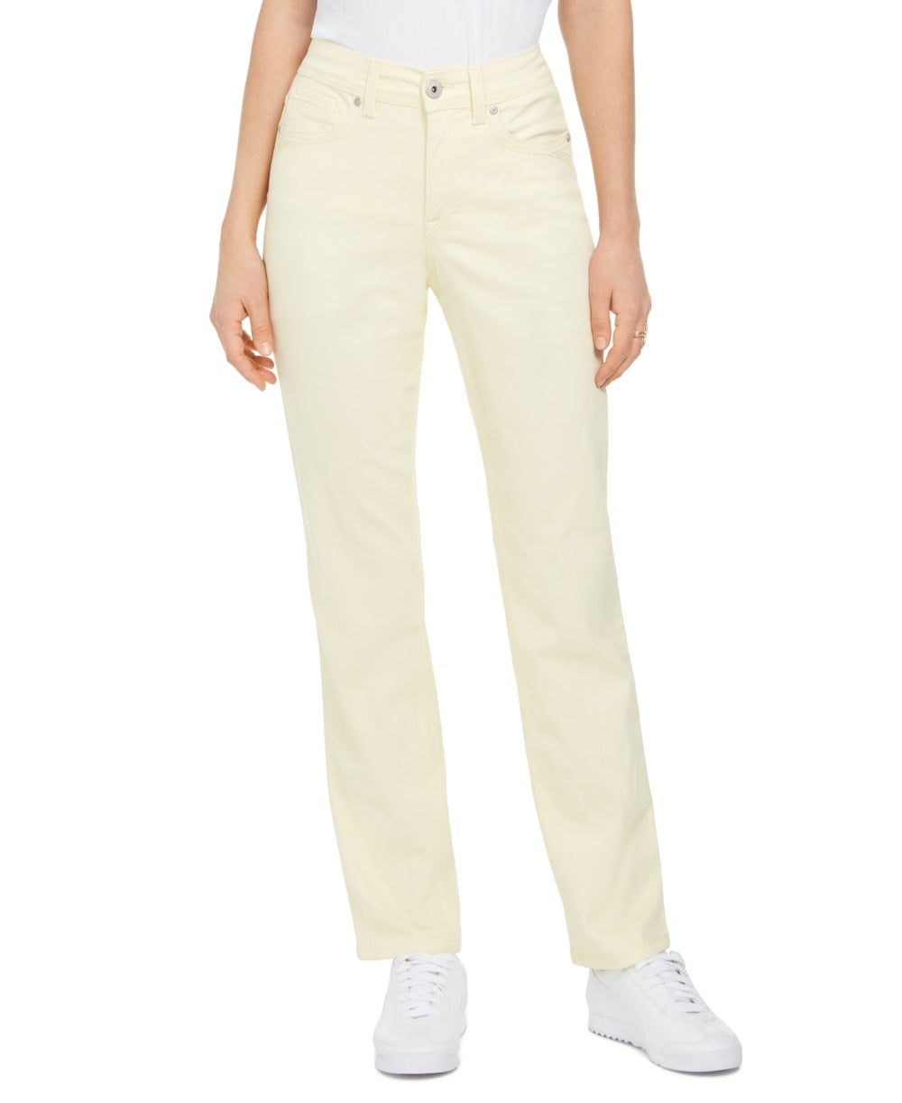 Style & Co Women's Tummy Control Straight Leg Fashion Jeans Yellow Size 6
