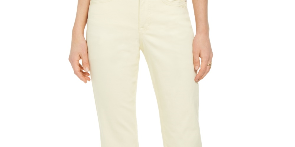 Style & Co Women's Tummy Control Straight Leg Fashion Jeans Yellow Size 6