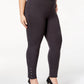 Style & Co Women's Plus Size Ponté Knit Snap-Bottom Leggings Dark Gray Size Petite Small