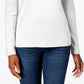 Charter Club Women's Pima Cotton Long Sleeve Top White Size Small