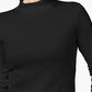 Charter Club Women's Cotton Mock-Neck Top Black Size Small