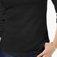 Charter Club Women's Cotton Mock-Neck Top Black Size Small