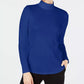 Charter Club Women's Cotton Mock Neck Top Blue Size X-Large