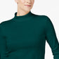 Charter Club Women's New Charter Club Cotton Mock-Neck Top Green Size Medium