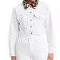 Levi's Women's Limited Cropped Denim Trucker Jacket White Size Medium