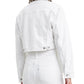 Levi's Women's Limited Cropped Denim Trucker Jacket White Size X-Large