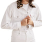 Levi's Women's Limited Cropped Denim Trucker Jacket White Size X-Large