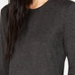 Weekend Max Mara Women's Long-Sleeve Crewneck Top Dark Gray Size Large
