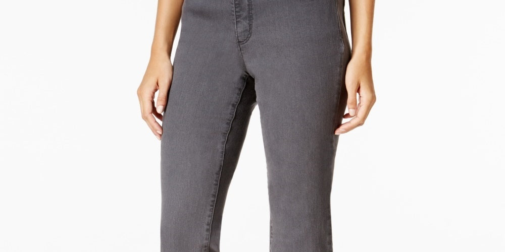 Charter Club Women's Lexington Straight-Leg Jeans Dark Gray Size 4