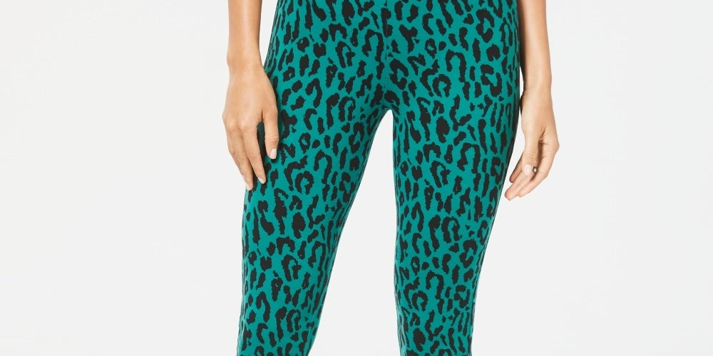 Thalia Sodi Women's Printed Pull On Leggings Green Size X-Small