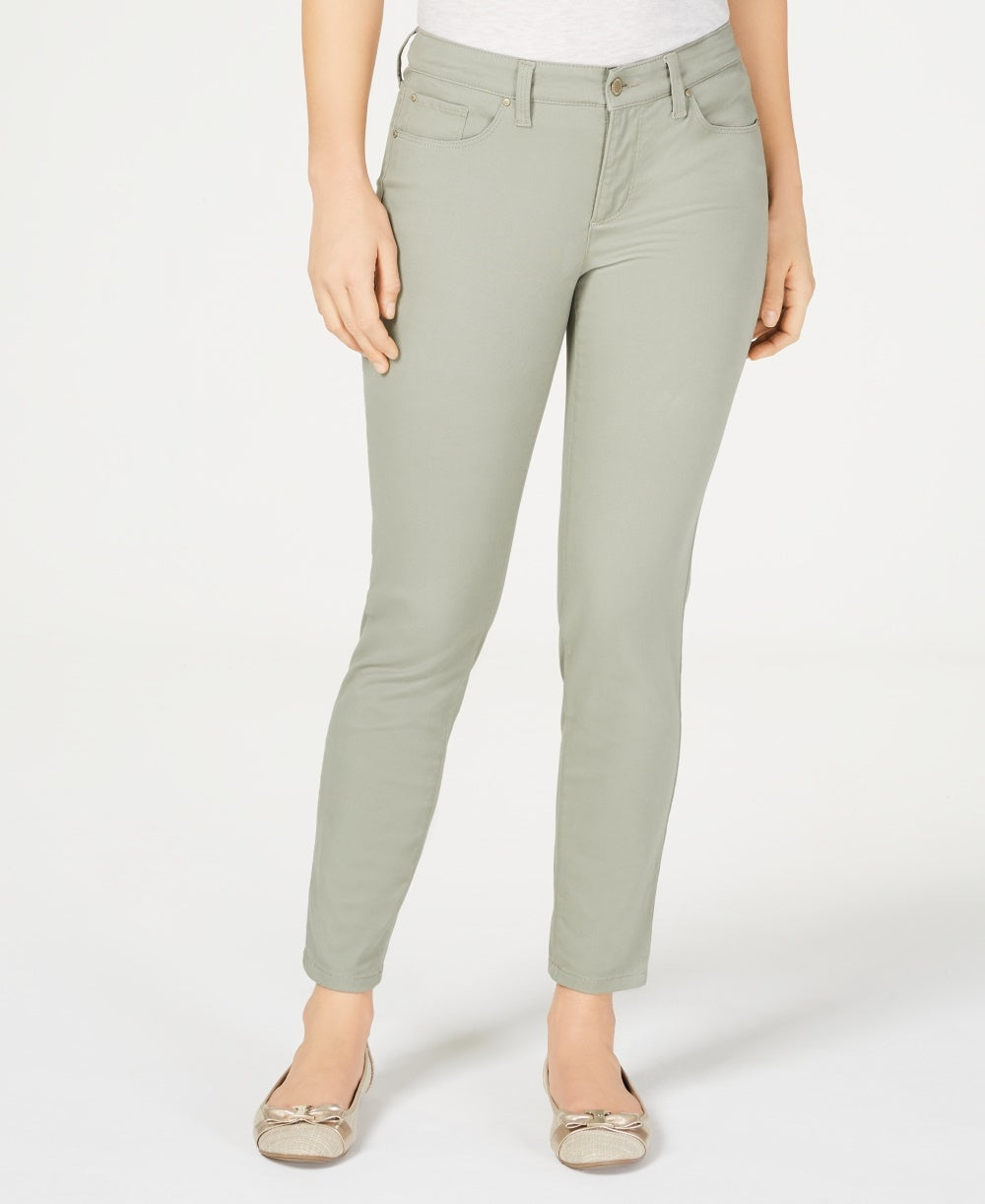 Charter Club Women's Bristol Skinny Ankle Jeans  Green Size 16