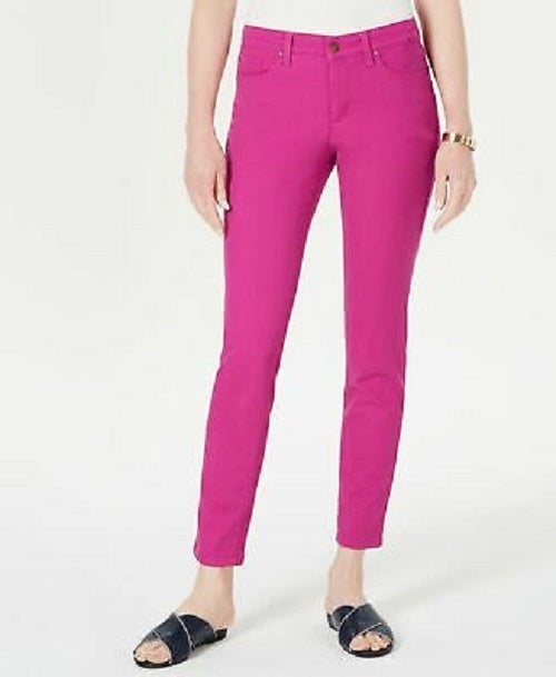 Charter Club Women's Bristol Skinny Ankle Jeans Dark Pink Size 4