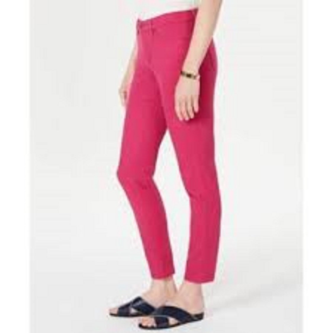 Charter Club Women's Bristol Skinny Ankle Jeans Dark Pink Size 8