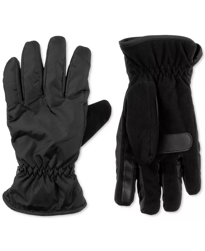 Isotoner Signature Men's Sleek Heat Sports Gloves Black Size Medium