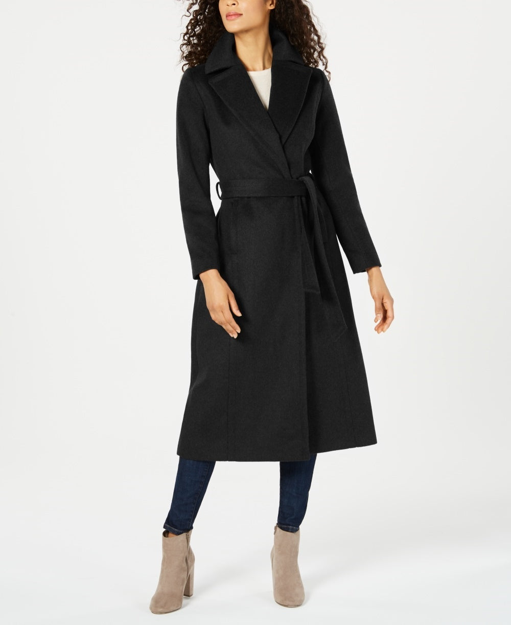 Forecaster Women's Belted Maxi Walker Coat Black Size 0