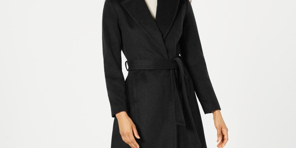 Forecaster Women's Belted Maxi Walker Coat Black Size 0