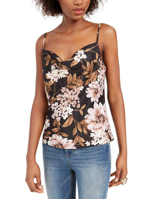 Leyden Women's Printed Cowlneck Tank Top Pink Size X-Large