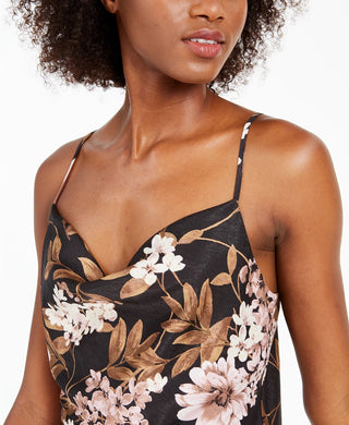 Leyden Women's Printed Cowlneck Tank Top Pink Size X-Large