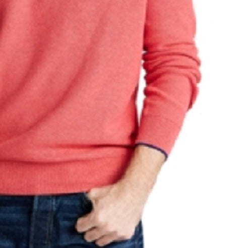 Ralph Lauren Men's Textured Quarter-Zip Sweater Bright Red Size X-Small