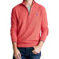 Ralph Lauren Men's Cotton Contrast Trim 1/4 Zip Jacket Bright Red Size Small