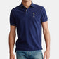 Ralph Lauren Men's Basic Slim Fit Mesh Bear Polo Shirt Navy Size X-Small