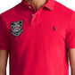 Ralph Lauren Men's Lunar New Year Mesh Polo Shirt Red Size X-Small