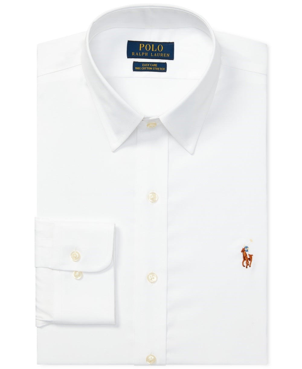 Ralph Lauren Men's Classic-Fit Easy-Care Dress Shirt White Size 18X34-35