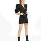 Danielle Bernstein Women's Tuxedo Mini Dress Black Size 8