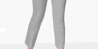Alfani Women's Cropped Pants Grey Size 8 Petite