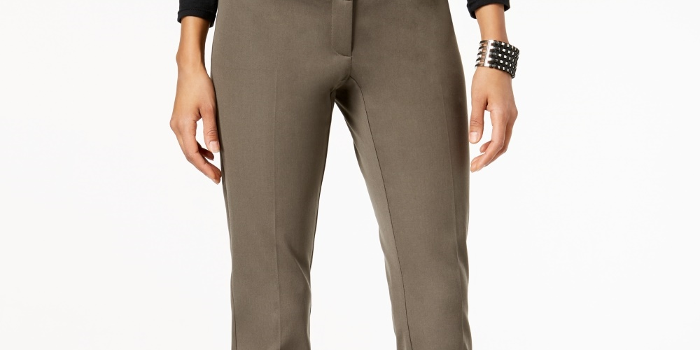 Alfani Women's Slim Pants Gray Size 6 Petite