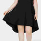 City Studios Women's Black Spaghetti Strap Off Shoulder Above The Knee Fit + Flare Party Dress  Size Black Size 14W