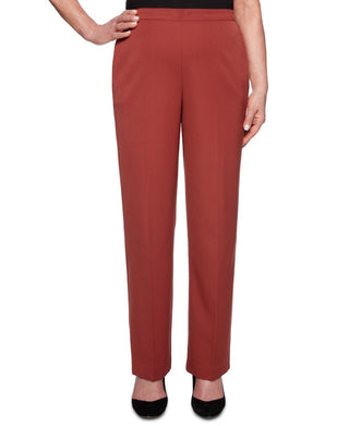 Alfred Dunner Women's Petite Cedar Canyon Pull-On Pants Orange Size 20X5