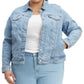 Levi's Women's Trendy Plus Size Trucker Denim Jacket Blue Size 1X