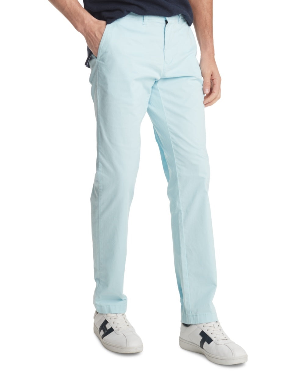 Tommy Hilfiger Men's Th Flex Stretch Custom Fit Chino Pant Blue Size 40WX30L