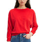 Levi's Women's Velour Dolman Sleeve Top Red Size Medium