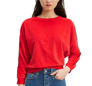 Levi's Women's Velour Dolman Sleeve Top Red Size Medium